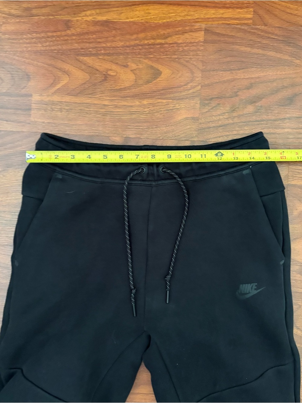 Nike Tech Fleece Joggers Size M Sweatpants Black Gym Run Workout Classic Zip USA - Picture 9 of 10
